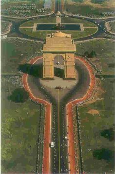 an aerial view of the monument in mexico