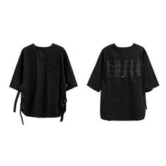 Black Oversized Shirt Black Oversized Shirt, Urban Techwear, Womens Techwear, Techwear Shirt, Techwear Ninja, Mens Techwear, Techwear Cyberpunk, Techwear Outfits, Oversized Tee Shirt