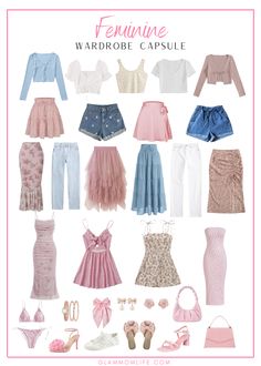 How to Dress More Feminine (A Feminine Style Guide) - Glam Mom Life Girly Fashion Feminine, Dress More Feminine, Feminine Capsule Wardrobe, Romantic Style Outfit, Romantic Clothing Style, Soft Feminine Outfits, Feminine Casual, Feminine Outfits, More Feminine