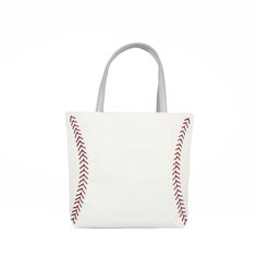 Size: 17" wide x 13" tall (plus 9" handles) x 3" deep Features: Made from actual baseball materials...it doesn't just LOOK like a baseball, it IS baseball! It's made from the real thing and feels amazing as a tote bag! Genuine red baseball stitching Durable, puncture resistant, and virtually spill proof Quality construction with double reinforced handle straps for cushioned comfort Soft inner bag lining One zippered pouch and two open pouches on inside walls of bag Soft magnetic closure at top H Baseball Tote Bag, Baseball Stitching, Bag Lining, Baseball Stitch, Great Anniversary Gifts, Zippered Pouch, Coach Gifts, Christmas Stocking Stuffers, Tote Handbag