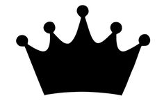 a black and white silhouette of a crown