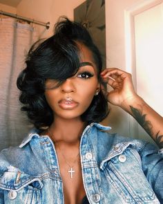 Your detailed guide to getting a silk press featuring products used, maintenance and more. Twisted Hair, Denim Outfits, Hair Crush, Baddie Hairstyles, Black Girls Hairstyles, Outfits Casual