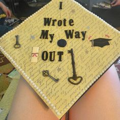 English Major Cap Decoration, Grad Cap Ideas English Major, English Degree Graduation Cap, English Teacher Graduation Cap, Writer Graduation Cap, English Graduation Cap, Grad Cap English Major, Graduation Cap Designs English Major, English Major Graduation Pictures