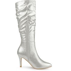 A strikingly knee-high boot with a glistening faux leather upper is balanced by a pointy toe and slim high heel. These long boots are perfect for dating, parties, and daily wear. These are classic Chelsea pointed-toe stiletto heels boots. Moderate heel height, makes you feel more comfortable. Faux Leather Vamp, more textured. Good options for parties, sweet dating, shopping, festivals, banquets, office outfits, casual wear, and daily outfits. Party Boots With Padded Heel And Pointed Toe, Chic Heeled Boots With Padded Heel For Party, Party High Heel Boots With Padded Heel, Party High Heeled Boots With Padded Heel, Party Heeled Boots With Padded Heel, Elegant Almond Toe Boots For Party, Elegant Almond Toe Party Boots, Party Heeled Boots With Padded Heel And Almond Toe, Elegant Pointed Toe Heeled Boots For Party