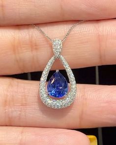 Desiree Gems Fine Jewellery on Instagram: "Follow @desireegems for more special offers Main Stone : Blue Sapphire 1.93ct Treatment : Heated Side stones : 94 pieces Diamond 0.44ct Metal : 18K White Gold Chain Length : 45cm (Adjustable) #sapphire #bluesapphire #naturalsapphire #naturalgemstone #sapphirependant #sapphirenecklace #jewelry #gemstone #gems #finejewellery #preciousgems #highjewellery #highjewelry #gemstonejewelry #singaporejewellery" Blue Sapphire Pendant, White Gold Chain, Sapphire Pendant, Sapphire Necklace, Jewelry Gemstone, Precious Gems, Natural Sapphire, Fine Jewellery, High Jewelry