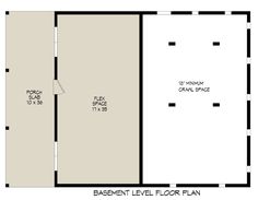 the basement level floor plan for an apartment