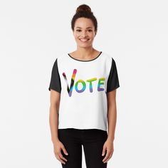 White Chiffon Tops, Best Friend Forever, Chiffon Top Designs, Happy Pride, Girl Rainbow, Pride Month, Dressy Tops, T Shirts With Sayings, Gay Pride