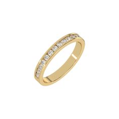 Half Eternity Channel band is made with 15 brilliant cut round diamonds and set in channel setting. ✦ 𝐒𝐭𝐨𝐧𝐞 𝐃𝐞𝐭𝐚𝐢𝐥𝐬✧ Stone Shape: Round✧ Diamond Weight: 0.38 CT✧ Number of Diamonds: 15✧ Stone Type: Lab Grown Diamond✧ Diamond Clarity: VS1+✧ Diamond Color: E-F✧ Diamond Cut: Excellent+ ✦𝐑𝐢𝐧𝐠 𝐃𝐞𝐭𝐚𝐢𝐥𝐬✧ Metal Type: Solid Gold✧ Metal Purity: 14K Solid Gold, 18K Solid Gold✧ Metal Tone: Yellow Gold, White Gold, Rose Gold✧ Setting Type: Channel✧ Band Width: 2.90 MM✧ Band Thickness: Elegant Gold Channel Set Eternity Band, Luxury Channel Set Eternity Band For Anniversary, Yellow Gold Cubic Zirconia Eternity Band Channel Set, Diamond White Channel Set Eternity Band, Gold Eternity Band With Channel Set, Gold Eternity Band Channel Set, Yellow Gold Channel Set Eternity Band For Anniversary, Anniversary Yellow Gold Channel-set Eternity Band, Anniversary Yellow Gold Channel Set Eternity Band