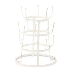 DII Metal Kitchen Storage Collection 3-Tier Mug Tree Stand, 9.5x12.75, Antique White Coffee Mug Stand, Mug Stand, Clutter Free Kitchen, Tea Station, Wind Blowing, Vintage Mug