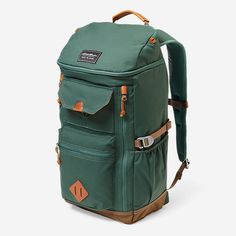 Bygone Recycled Backpack - 30l | Eddie Bauer Eddie Bauer Backpack, Durable Functional Backpack For Camping, Durable Camping Backpack With Functional Pockets, Camping Backpack With Functional Pockets, Practical Camping Backpack With Functional Pockets, Durable Green Backpack For Camping, Green Standard Backpack For Camping, Durable Green Backpack For Outdoor Activities, Green Backpack For Camping