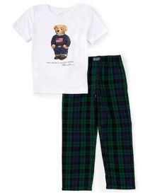 Shop for Polo Ralph Lauren Big Boys 8-20 Short Sleeve Bear Graphic Jersey-Knit Sleep T-Shirt & Plaid Twill Pajama Pant Set at Dillard's. Visit Dillard's to find clothing, accessories, shoes, cosmetics & more. The Style of Your Life. Casual Cotton Sleepover Sets, Casual Cotton Sets For Sleepovers, Preppy Cotton Sets For Spring, Preppy Cotton Spring Sets, Spring Preppy Cotton Sets, Green Cotton Crew Neck Sets, Cotton Crew Neck Sets For Fall, Cotton School Sets For Fall, Green Cotton Crew Neck Sleepwear