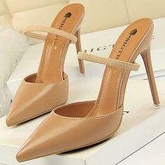 Elegant Slippers, Heels Slippers, Summer High Heels, Extreme High Heels, Female Shoes, Basic Heels, High Heel Slippers, Pu Heels, Heel Slippers