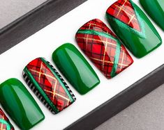 Nail Wraps, Waterslide Full Nail Decals, Scottish Tartans, Nail Tattoos - Etsy