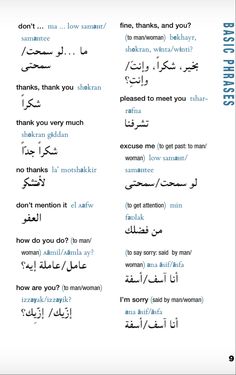 some arabic words are in different languages