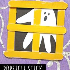 popsicle stick ghost craft for kids to make