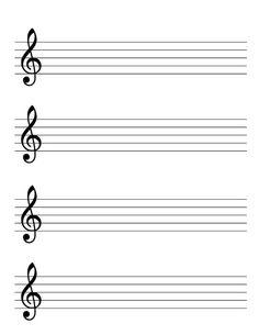 music notes are lined up in the shape of trebles with black and white lines