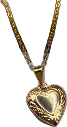 Gold Heart-shaped Etched Jewelry, Gold Etched Heart Jewelry, Etched Heart Gold Jewelry, Etched Heart-shaped Gold Jewelry, Gold Etched Heart Necklace, Gold Double Heart Engraved Necklace, Gold Heart Locket Necklace Stamped 14k, Gold Engraved Open Heart Necklace, Gold Round Engraved Heart Necklace