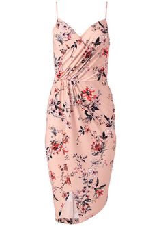 Floral Print Dress,High Heel Strappy Sandals Spring V-neck Dress With Crisscross Straps, Fitted V-neck Dress With Wrap-around Straps, Flattering V-neck Wrap Dress For Summer, V-neck Midi Dress With Crisscross Straps For Date Night, Spring V-neck Dress With Wrap-around Straps, V-neck Dress With Crisscross Straps For Brunch, Fitted Dresses With Surplice Neckline And Wrap-around Straps, Spring V-neck Spaghetti Strap Dress For Date Night, Fitted Dress With Crisscross Straps And Surplice Neckline