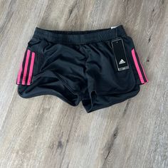 Nwt Adidas Shorts - Dark Grey Adidas Pink Gym Bottoms, Adidas Pink Sports Bottoms, Pink Adidas Gym Bottoms, Pink Adidas Sports Bottoms, Adidas Pink Summer Activewear, Adidas Pink Activewear For Summer, Pink Adidas Summer Activewear, Adidas Pink Shorts For Spring, Pink Stretch Adidas Bottoms