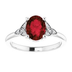 Trinity Oval Garnet Engagement Ring 14k White Gold, Celtic Knot Oval Shape Red Garnet Ring, Irish Oval Garnet Diamond Ring, Sophia Jewelry Birthstone: January Anniversary: 2 Zodiac: Pisces Celtic Knot oval natural garnet center stone with accent natural diamond set in solid 14k gold or platinum ring. RING DESCRIPTION: Center Stone Type: Natural Garnet Center Stone Shape: Oval Center Stone Color: Burgundy Brown Center Stone Quality: AAA Center Stone Measurement: 8x6mm Center Stone Carat Weight Ap Classic Red Oval Birthstone Ring, Classic Oval Red Birthstone Ring, Classic Red Oval Diamond Ring, Oval Red Gemstone Birthstone Ring, Red Oval Cabochon Ring, Oval Ruby Ring For Anniversary, Red, Oval Ruby Promise Ring, Red Oval Diamond Ring, Red Oval Birthstone Ring For Anniversary