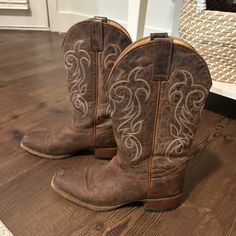 Shyanne Boot Barn Brown Leather Cowboy Boots Country Style Wide Calf Boots With Round Toe, Country Style Leather Boots With Round Toe, Shyanne Boots, Boot Barn, Leather Cowboy Boots, Cowboy Boots, Brown Leather, Womens Boots, Cowboy