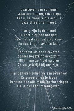 a poem written in german on a black background with white lines and stars above it