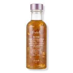 Rose & Hyaluronic Acid Deep Hydration Toner - ROSE DEEP HYDRTN FACL TNR 100ML 3.2FLOZBenefits24hr* hydration for soft, supple skin all day long *instrumental test, 11 subjectsHelps pores look refined for a smoother, more even complexionRetains moisture & strengthens the skin's barrierKey IngredientsHyaluronic acid attracts & maintains moisture to enhance supplenessRose fruit extract helps tone skinAngelica leaf extract helps retain moistureDamask rose extract is scientifically proven to boost sk Fresh Skincare, Real Rose Petals, Skin Care Cleanser, Facial Toner, Soften Skin, Dehydrated Skin, Cleanser And Toner, Kombucha, Hydrate Skin