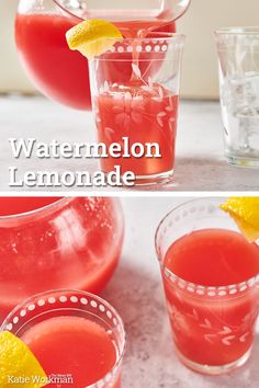 watermelon lemonade is the perfect drink to enjoy on a hot summer day