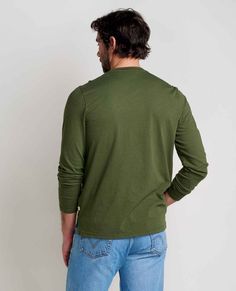 Basic? Not this guy. This easygoing henley is made of 100% organic cotton that’s garment dyed for a vintage look and feel, for everyday wear that works. Casual Cotton Crew Neck Henley, Green Cotton Henley Neckline Top, Green Cotton Top With Henley Neckline, Everyday Cotton Crew Neck Henley, Cotton Henley For Everyday, Navy Tie, This Guy, Toad, Vintage Look