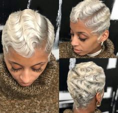 @Areeisboujee Asymmetrical Haircuts, Hairstyle Ideas For Short Hair, Asymmetrical Haircut, Waves Hair, Ideas For Short Hair, Short Grey Hair