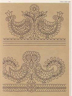 two different designs on a piece of paper with the same pattern as shown in the book