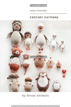 the crochet pattern is for small stuffed animals