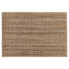 a brown and beige area rug on a white background with no one in the photo