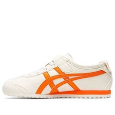 Onitsuka Tiger MEXICO 66 'White Orange' 1184A049-100 (SNKR/Retro) White Retro Sneakers For School, Tiger Orange, Tiger Mexico 66, Onitsuka Tiger Mexico 66, Mexico 66, Onitsuka Tiger, The 100, Collage, Orange