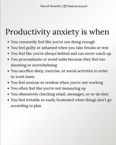 a poster with the words, productivity and what to do