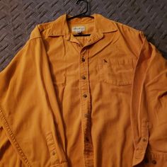 Soft And Comfortable Button Down Shirt In The Greatest Shade Of Yellow! Shade Of Yellow, Shades Of Yellow, Gold Yellow, Eddie Bauer, Casual Shirts For Men, Casual Button Down Shirts, Button Downs, Button Down Shirt, Mens Shirts