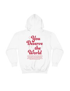 You Deserve The World Hoodie丨August Lemonade Trending Fall Outfits, Outfits Fall Aesthetic, You Deserve The World, Fall Trends Outfits, Beach Outfits, Fashion Aesthetics, Trendy Fall Outfits