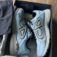 Dior Sneakers Worn Once Dior Sneakers, Dior Shoes, Blue Gray, Limited Time, Blue Grey, Men's Shoes, Color Blue, Dior, Sneakers