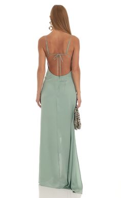 Siobhán Satin Ruffle Maxi Dress in Sage | LUCY IN THE SKY 2024 Formal Dresses, Summer Prom Dresses, Prom Dresses Long Elegant, Prom 23, Yellow Long Dress, Hoco Dress, Going Shopping, Ruffle Maxi Dress, Lace Prom Dress