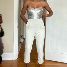 Reposhing This Item I Purchased From @Leylaskloset. Loved It, But Ready To Rotate For Something New. Questions? Leave A Comment Below! Party White Sequined Jumpsuits And Rompers, Glamorous White Sequined Jumpsuits And Rompers, Glamorous Fitted Strapless Jumpsuit For Date Night, Chic Embellished Jumpsuits And Rompers For Spring, White Fitted Strapless Jumpsuit For Date Night, White Fitted Strapless Jumpsuit For Party, Glamorous Fitted White Jumpsuit, Glamorous White Fitted Jumpsuit, White Fitted Jumpsuits And Rompers For Date Night