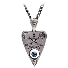 Alchemy Gothic Ouija Board Planchette Pendant Necklace #gothicgirl #goths #raver #witchygirl #krock #metalhead #ebm #punkrock #heavymetal #instagoth Steampunk Necklaces, Camera Pendant, Ouija Board Planchette, Gothic Jewelry Diy, Alchemy Jewelry, Alchemy Gothic, Pewter Jewelry, Unique Clothes For Women, Pewter Pendant