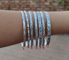 Sterling Silver Bangles 7 Design Bangles Sethandmade Bangles - Etsy Sterling Silver Stacking Bracelets, Star Bangle, 7 Design, Stackable Bangles, Bangles Set, Sterling Silver Bangle Bracelets, Sterling Bracelets, Handmade Bangles, Silver Bangle Bracelets