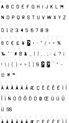 some type of font and numbers that are in different languages, including the letter s