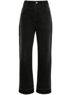 ISABEL MARANT Irina straight-leg Jeans  - Farfetch Isabel Marant Sneakers, Parisian Look, Improve Soil Quality, Water Consumption, French Inspired, Fashion Line, Jean Grey, Effortless Chic, Pesticides