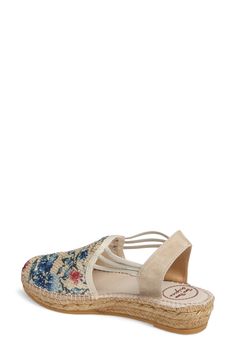 A cushy insole extends the everyday comfort of a breezy espadrille sandal featuring a slingback strap and elasticized cords to perfect the fit. Style Name:Toni Pons 'Noa' Espadrille Sandal (Women). Style Number: 5192207. Slip-on Espadrilles With Textured Footbed For Vacation, Spring Vacation Flats With Removable Insole, Spring Espadrilles With Cushioned Footbed And Flat Heel, Summer Beach Slip-on Flats, Natural Espadrilles With Textured Footbed For Vacation, Spring Cushioned Espadrilles, Spring Vacation Flats With Textured Sole, Spring Espadrilles With Woven Sole For Summer Outings, Summer Vacation Flats With Textured Sole