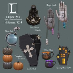 Sims 4 Halloween Cc, Sims 4 Witch House, Sims 4 Halloween, Leo Sims, Sims 4 Cc Goth, Sims 4 Cc Patreon, Cc Patreon, Sims Packs, Sims 4 Dresses