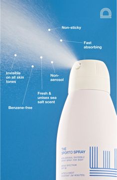 What it is: An ultrahydrating and lightweight sunscreen in a nonaerosol spray formulated for every hard-working body, every day.What it does: The nonaresool spray features an ultrafine, fast-absorbing and hydrating mist that is oxybenzone- and octinoxate-free. The spray is sweat- and water-resistant, hydrating and enriched with avocado oil and aloe to help defend skin against free radicals. Paraben-free; oxybenzone-free; octinoxate-free Cruelty-free Made in the USA Asian & Pacific Islander Owned Sunscreen Product Photography, Sunscreen Ads, Spray Photography, Spray Skincare, Sunscreen Mist, Out Of Home Advertising, Spray Sunscreen, Sunscreen Spray, Daily Sunscreen