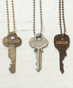 N - Mystery Word Vintage Key Necklace Necklaces The Giving Keys House Key Necklace, Shepherd Druid, Vintage Key Necklace, Stamp Jewelry, Key Necklace Vintage, Gold Ball Chain, Mystery Word, Beverly Marsh, Giving Keys