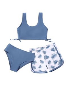 PRICES MAY VARY. SOFT MATERIAL:Made of 82% nylon and 18% spandex,Which is soft,breathable and elastic. 3 PIECES SWIMSUITS:The girls bathing suits come with 2 pieces set and swiming shorts. SIDE LACE-UPS ON TOPS:the bikini tops are designed with side lace-ups,easy to adjust the wearing suitability.The girls swim suits are more likely to provide safe and moderate coverage,to make girls more generous and decent. OCCASION:The girls bathing suits are suitable for beach, vacation, swimming, surfing, e Cute Bathing Suits For 10-12, Girls Bathing Suit Two Piece, Cute Bathing Suits For Kids 13-15, Cute Bathing Suits For Kids 10-13, Cute Bathing Suits For Kids 10-12 2 Peice, Girls Pad, Swimsuits For Teens, Sports Swimsuits, Swimsuit With Shorts