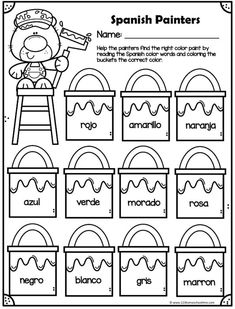 printable spanish worksheet for kids with pictures